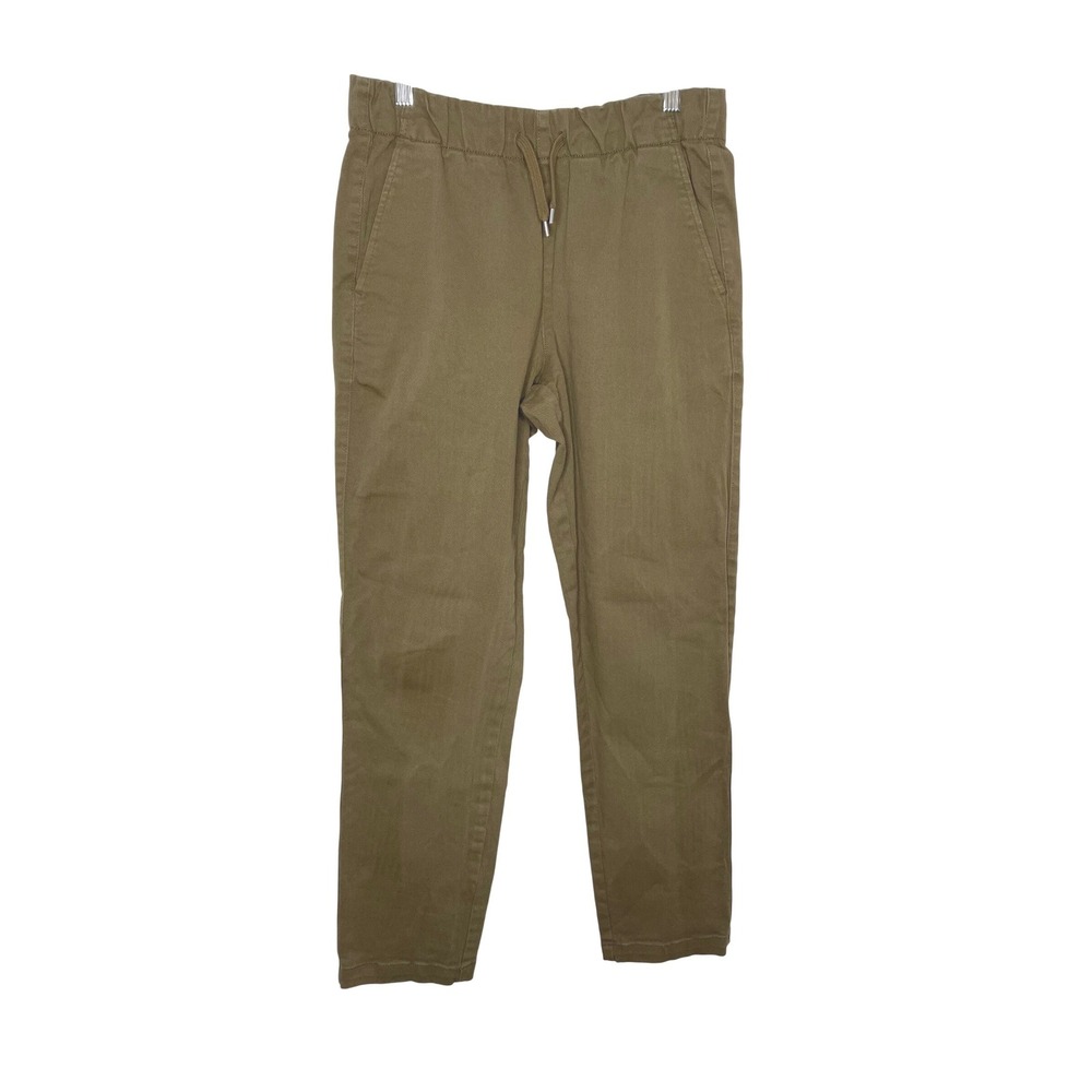 Everlane Organic Cotton Pull On Casual Tapered Pant Olive Green XSmall
